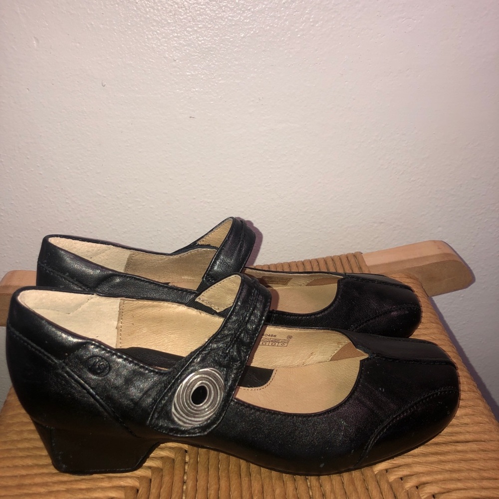 Josef seibel black leather maryjane cara shoes